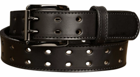 The Holey Bull: Black Stitched Double Prong Max Thick 1.50"