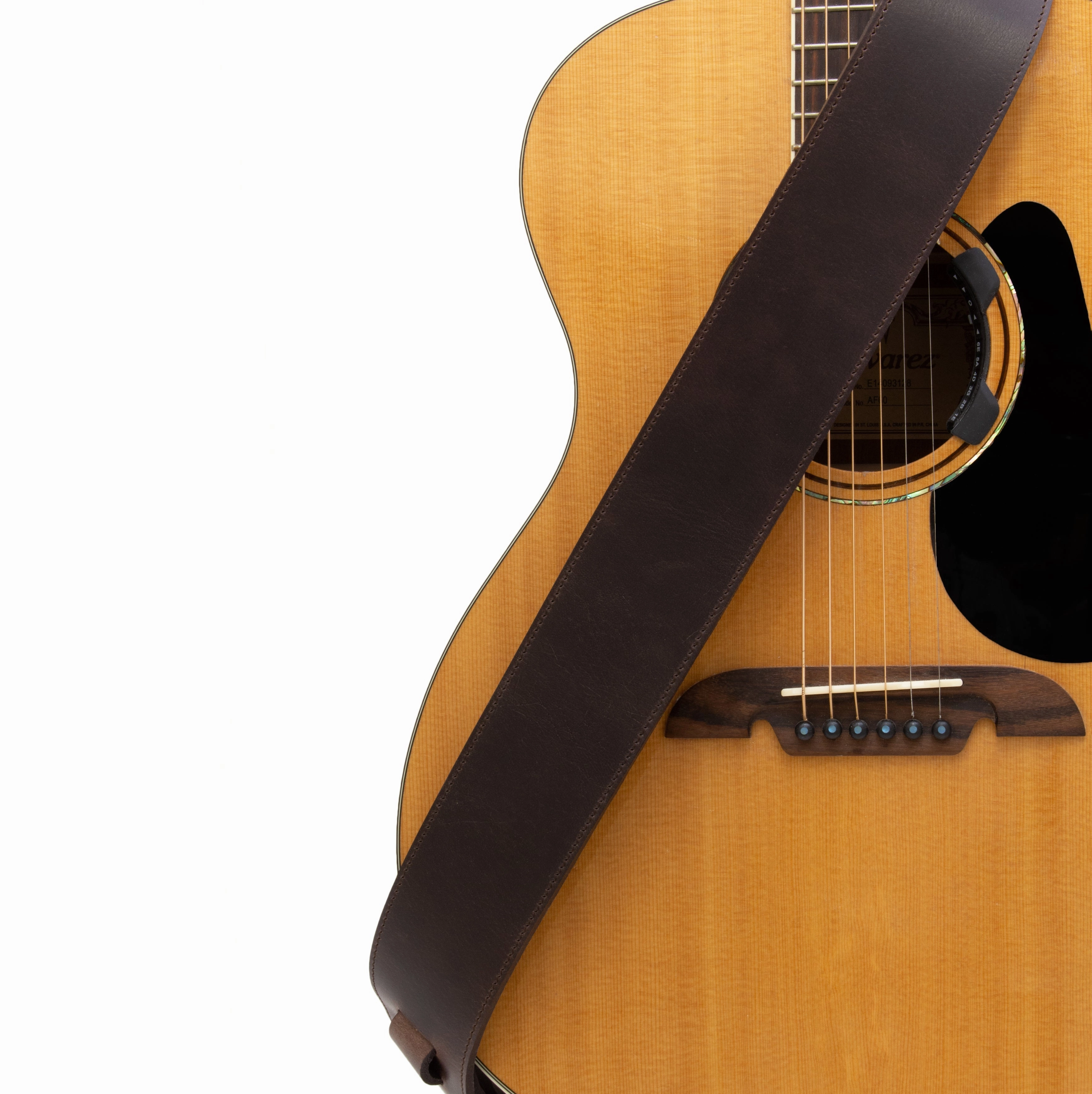 The Legend - Brown Heavyweight Smooth Full Grain Leather Guitar Strap