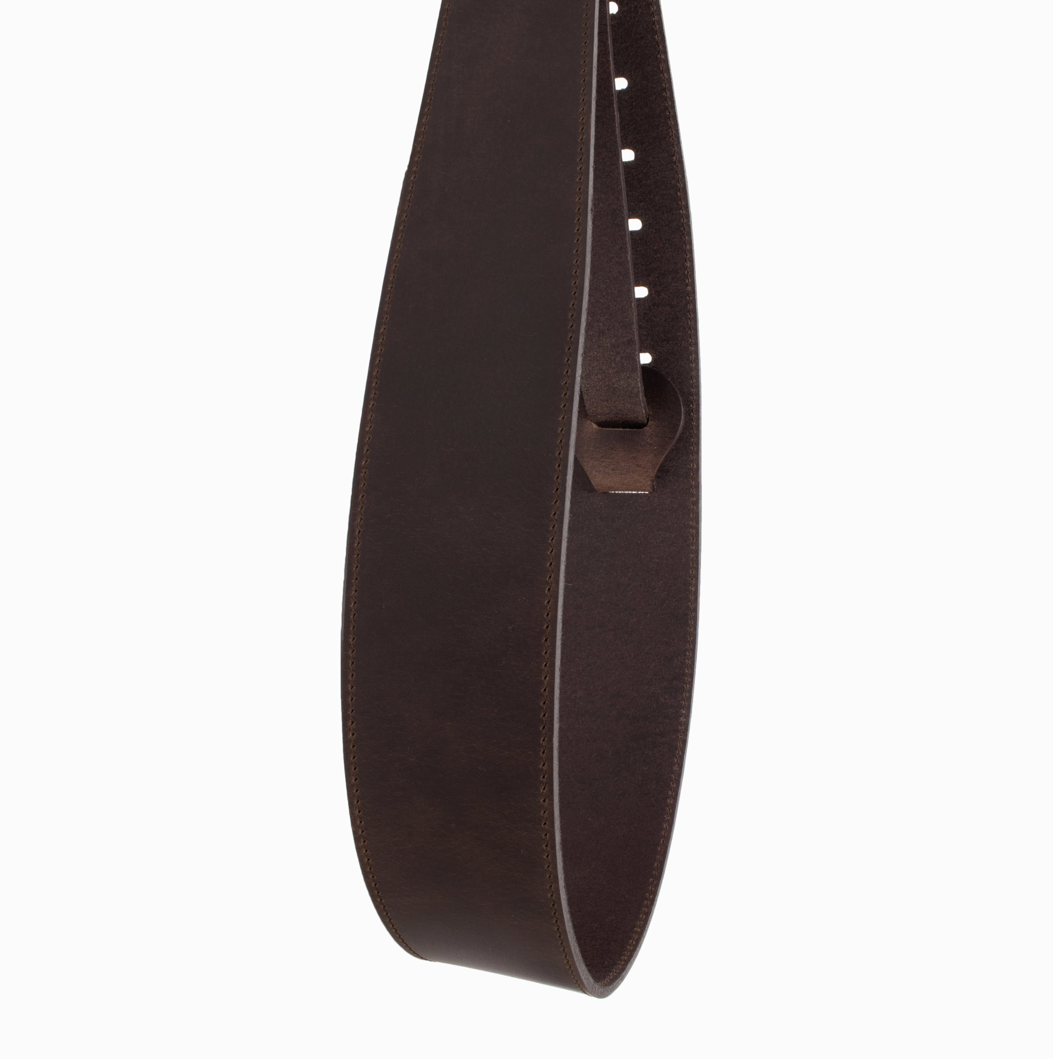 The Legend - Brown Heavyweight Smooth Full Grain Leather Guitar Strap