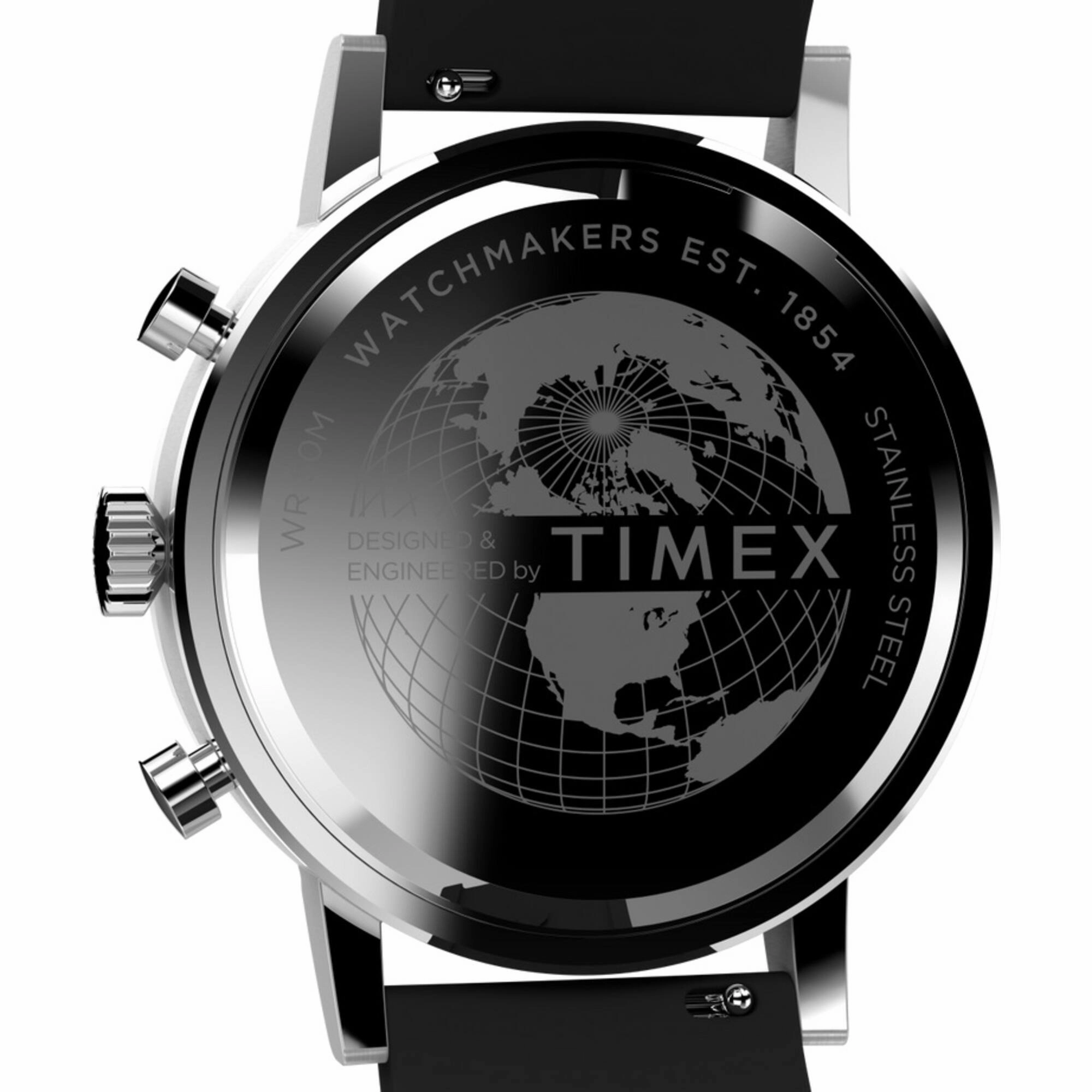 Timex Men's Chronograph Watch - Midtown Champagne Dial Black Strap | TW2V70500VQ