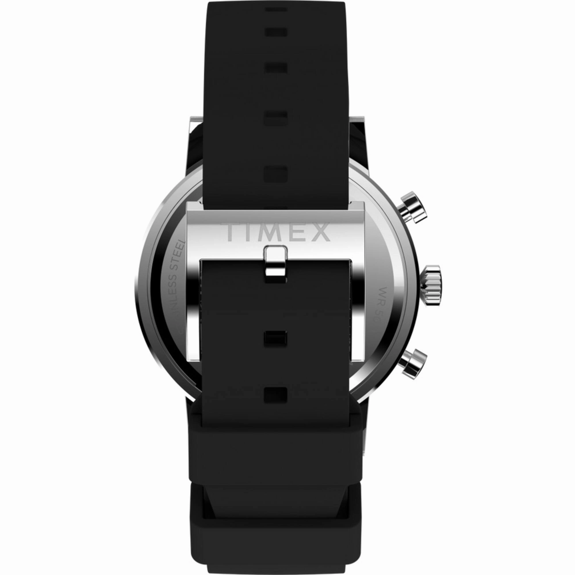 Timex Men's Chronograph Watch - Midtown Champagne Dial Black Strap | TW2V70500VQ