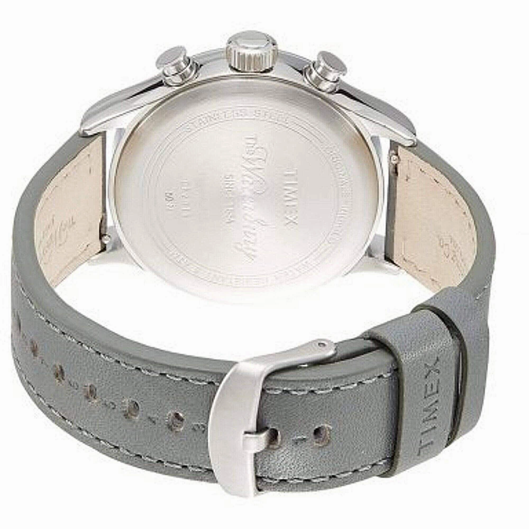Timex Men's Chronograph Watch - Waterbury Silver Tone Case Grey Strap | TW2R70700VQ