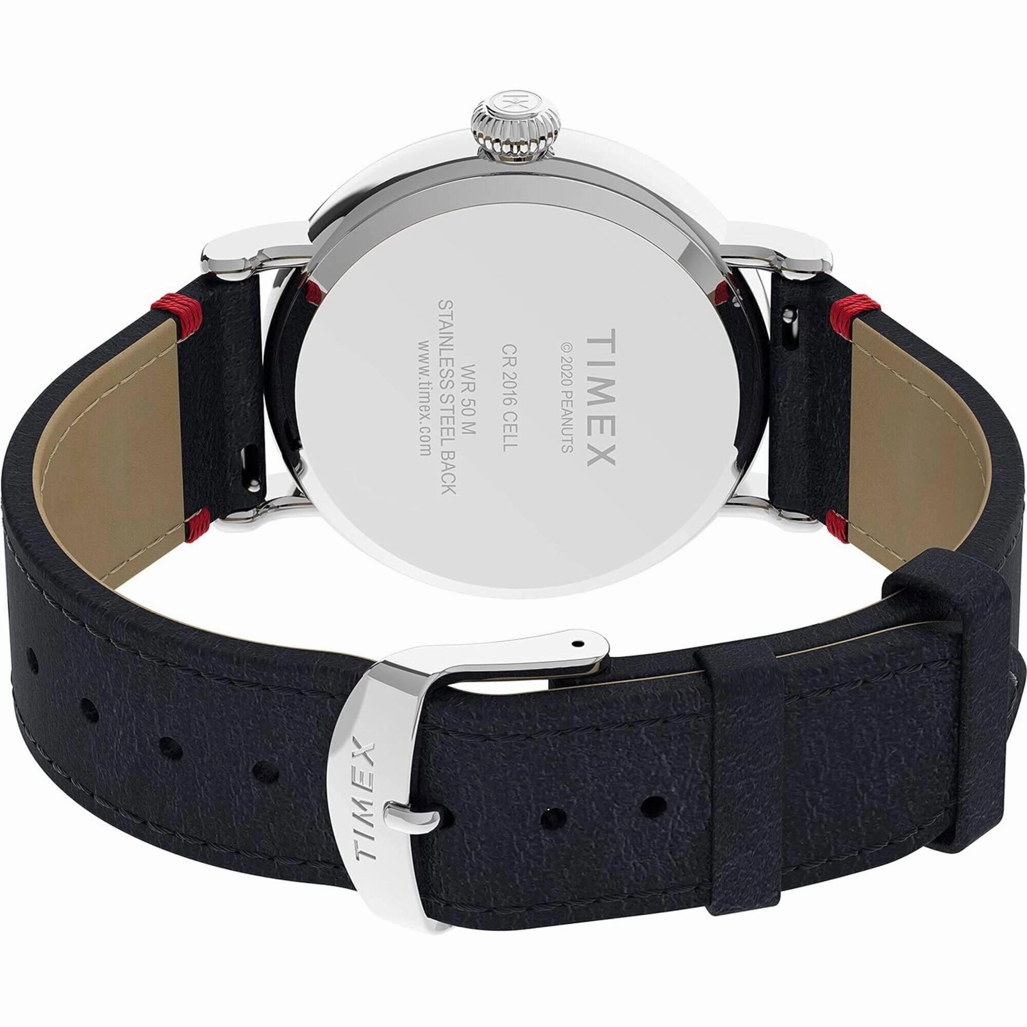 Timex Men's Watch - Standard Peanuts Snoopy Blue Leather Strap Quartz | TW2U86300VQ