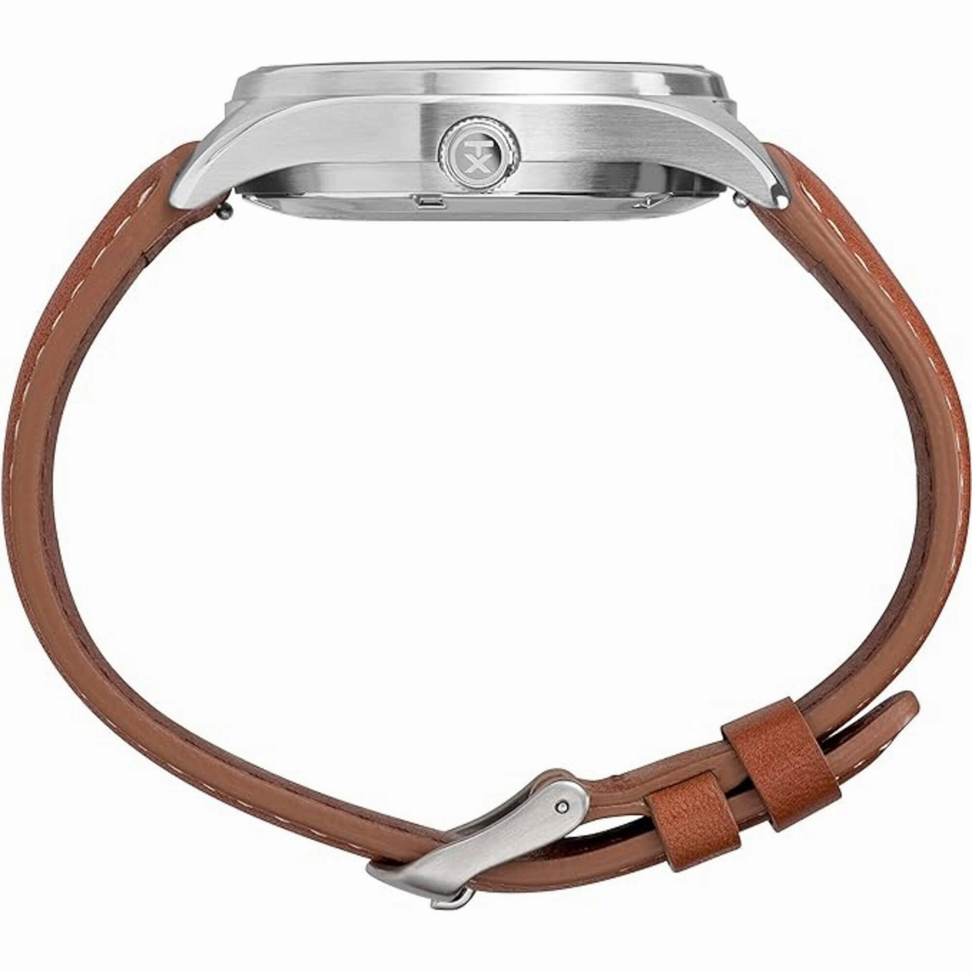 Timex Men's Watch - Waterbury Open Heart Dial Brown Strap Automatic | TW2U37700ZV