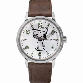 Timex Men's Watch - Welton Peanuts Snoopy Quartz Silver Tone Bracelet | TW2R94900VQ