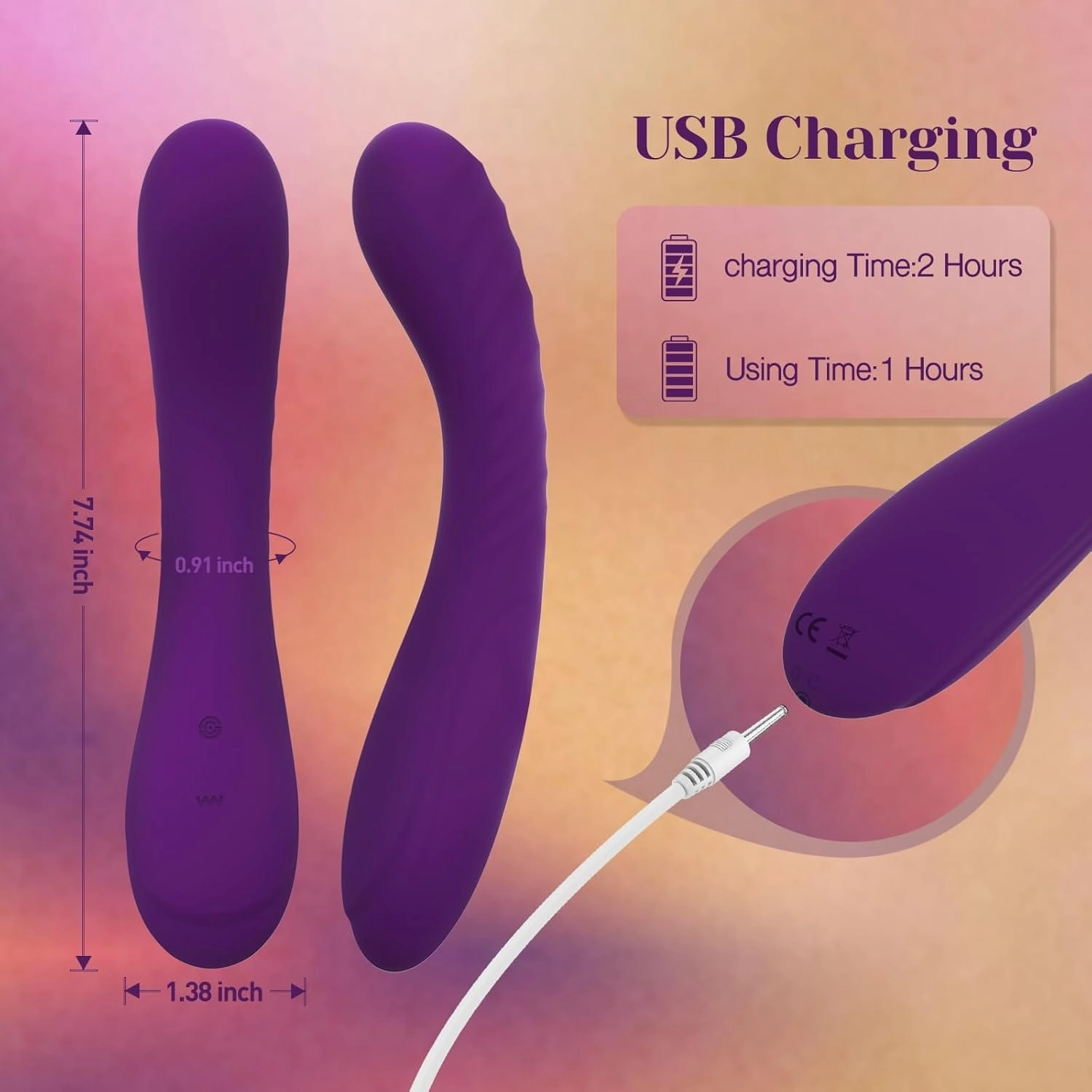 Tracy's Dog - G Vibe G Spot Dildo Vibrator (Purple)