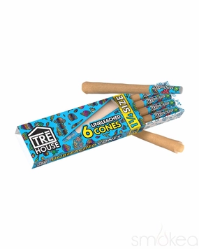 TRĒ House 1 1/4 Premium Unbleached Pre-Rolled Cones