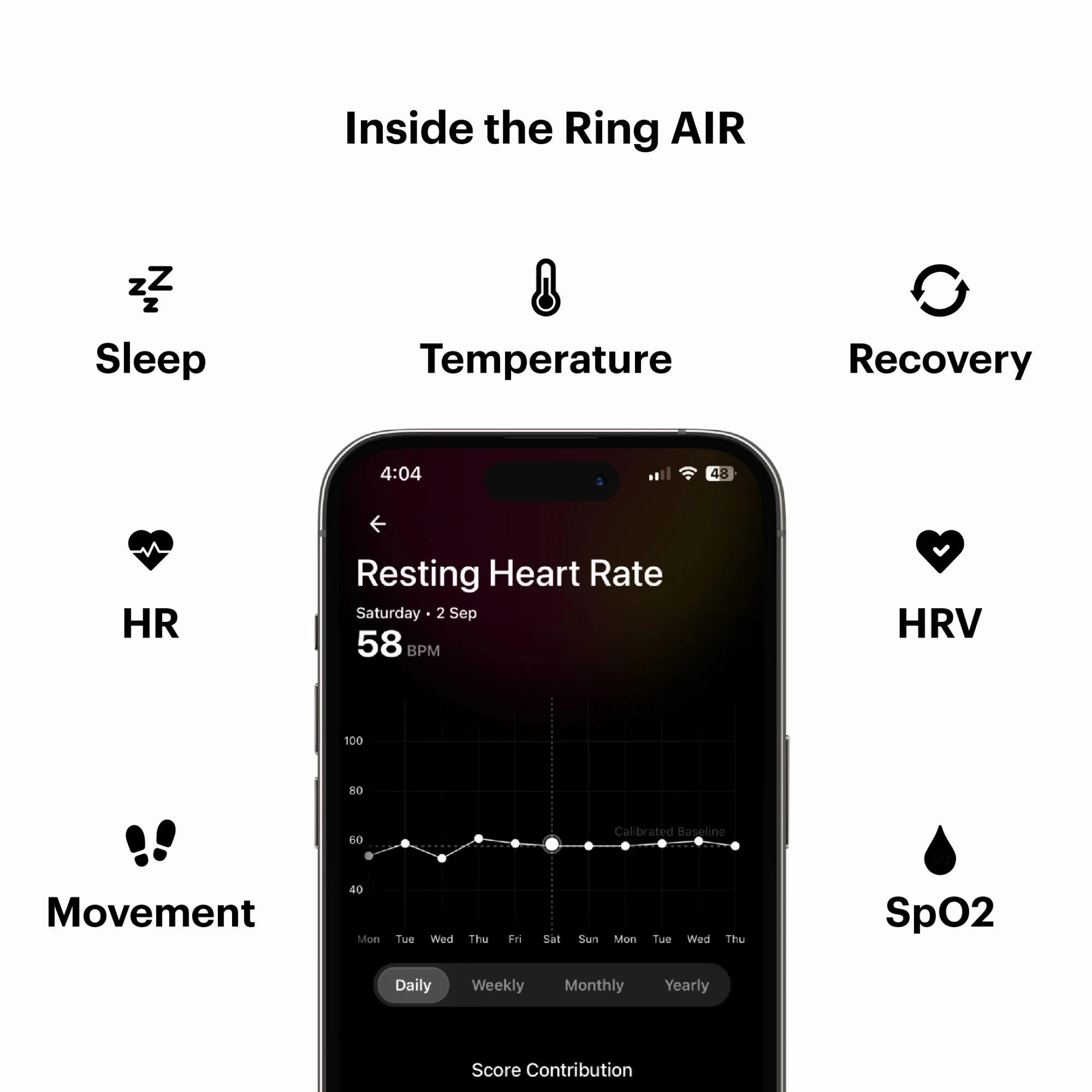 Ultrahuman UHRA-MG-10 Ring AIR Size 10 - World's Lightest Sleep-Tracking Wearable (Matte Grey)