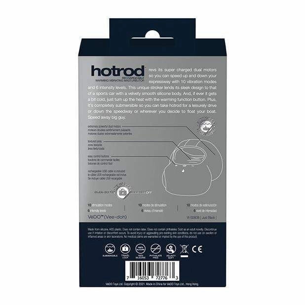 VeDO - Hot Rod Rechargeable Warming Masturbator (Just Black)