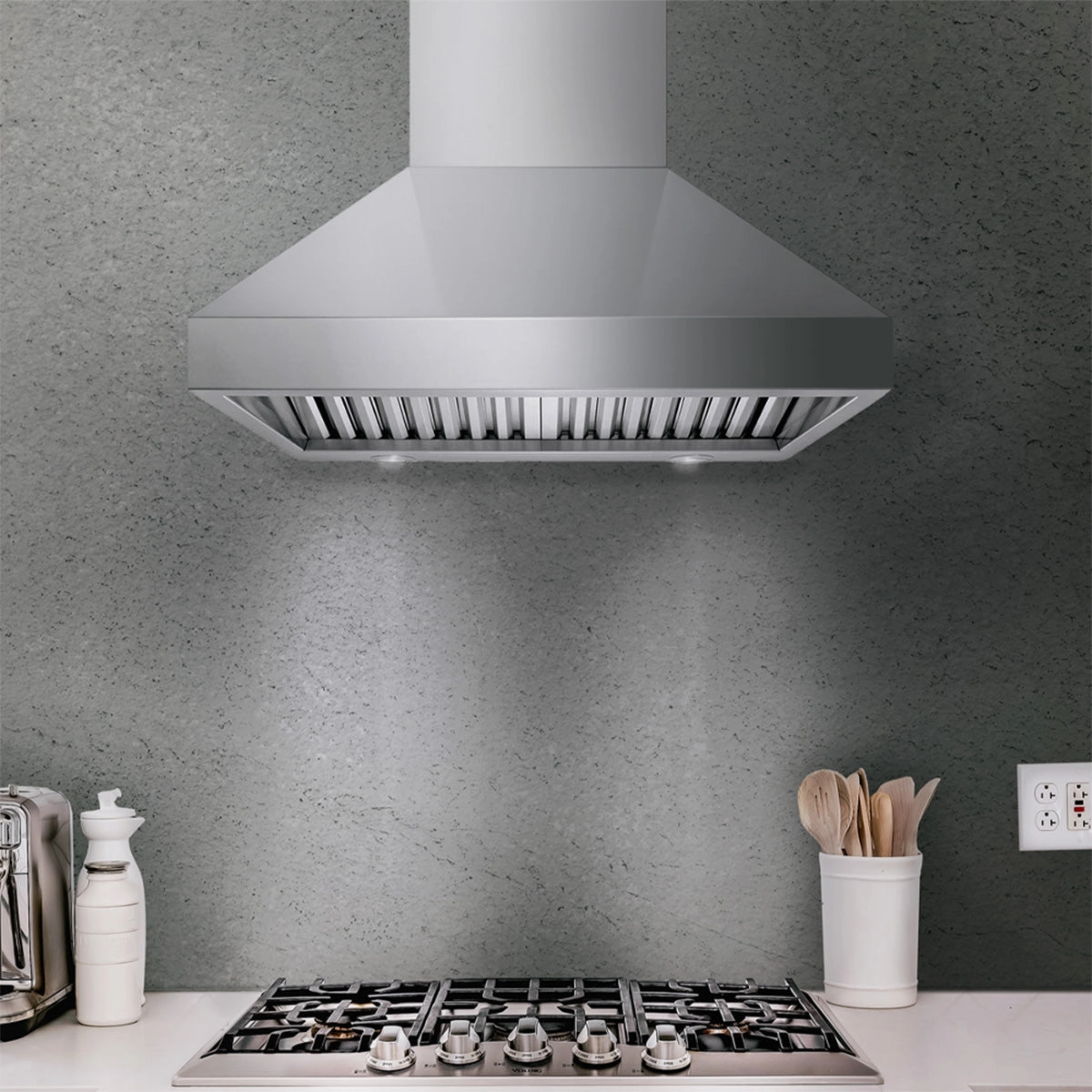 VICTORY Stainless Steel 48" 1200 CFM Wall Mount Range Hood - Twister-MAX-48
