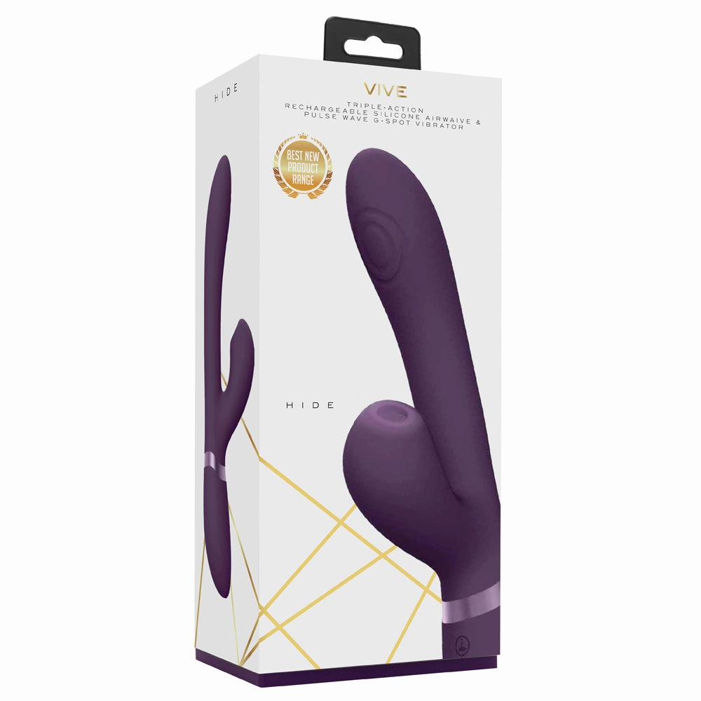 Vive Hide Rabbit Vibrator With G-Spot Thumping & Clitoral Air Pulse