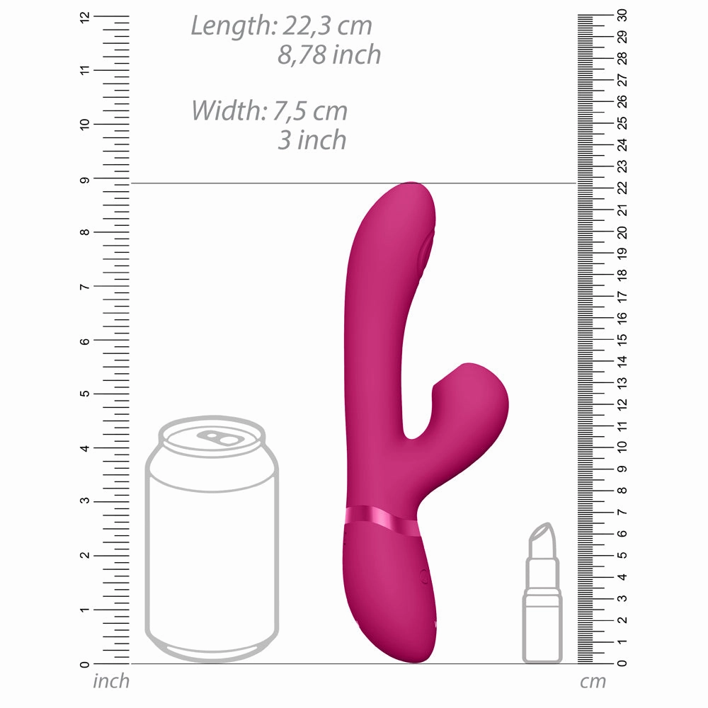 Vive Hide Rabbit Vibrator With G-Spot Thumping & Clitoral Air Pulse