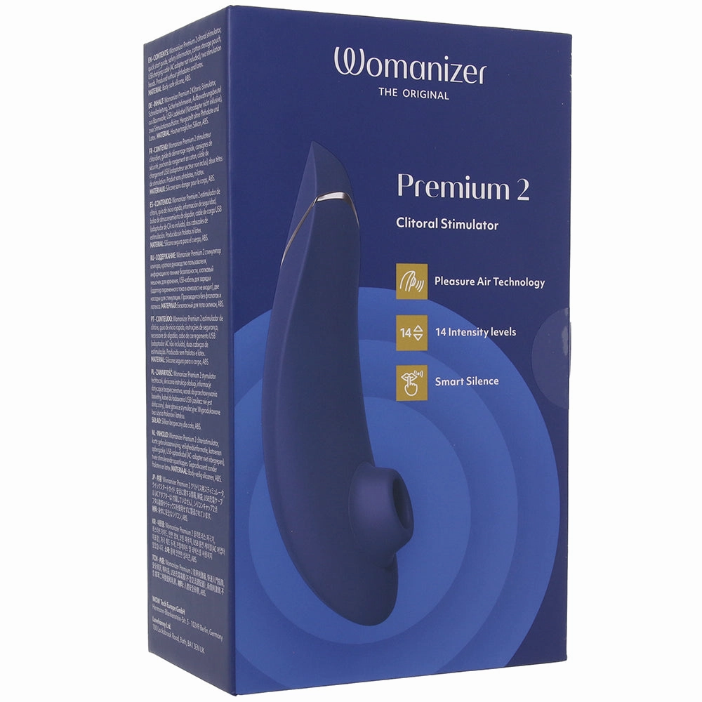 Womanizer Premium 2 Pleasure Air Stimulator in Blueberry