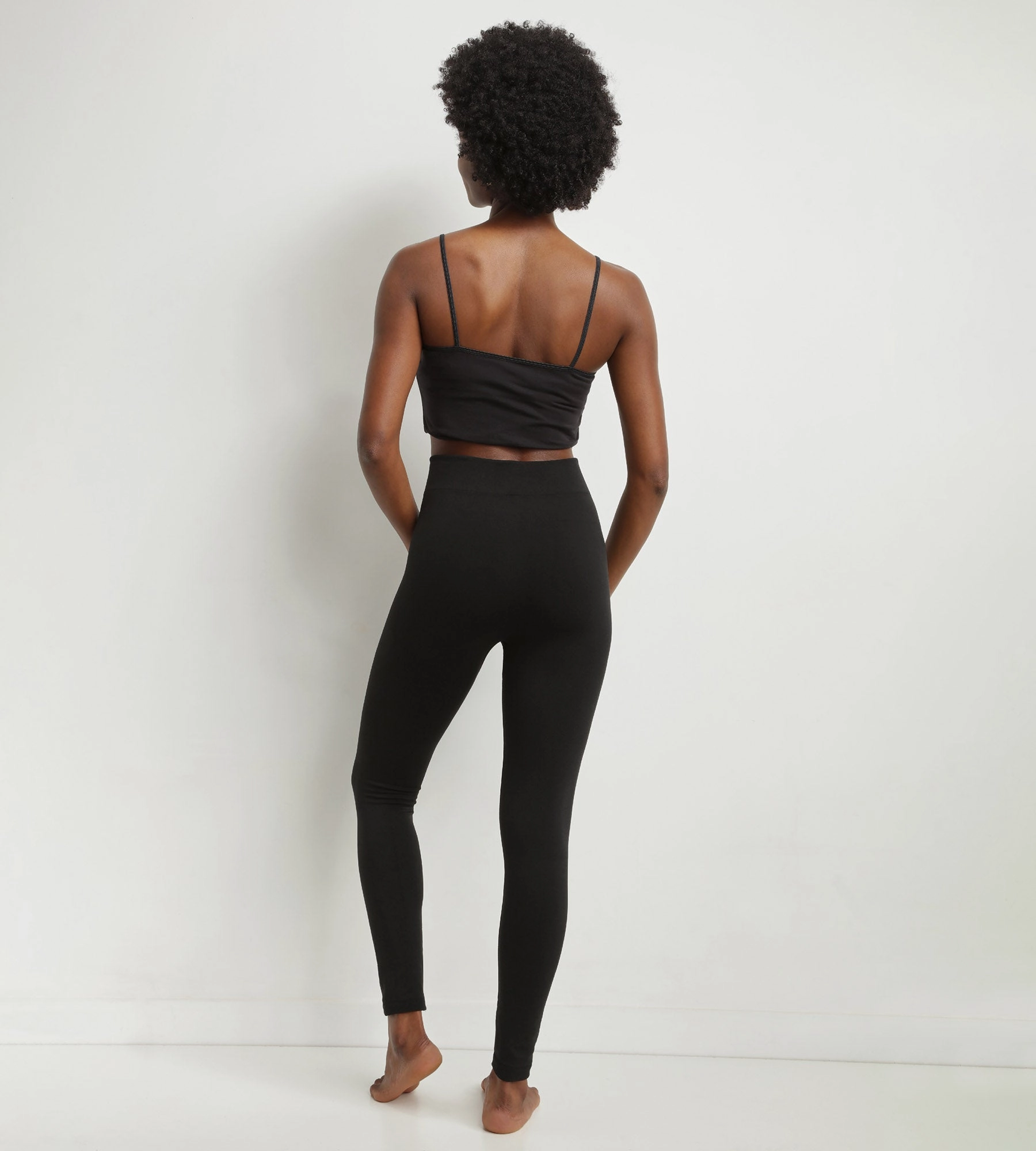Women's black thermal legging with fleece lining Dim Relax & Go