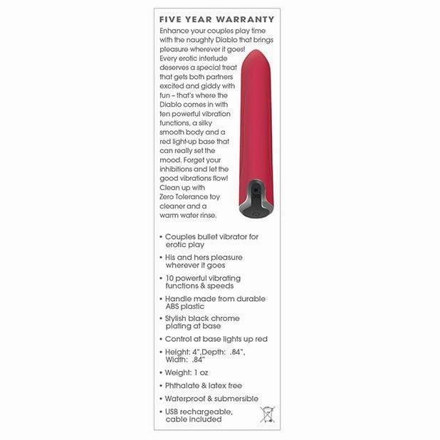 Zero Tolerance - Diablo Bullet Vibrator (Red)